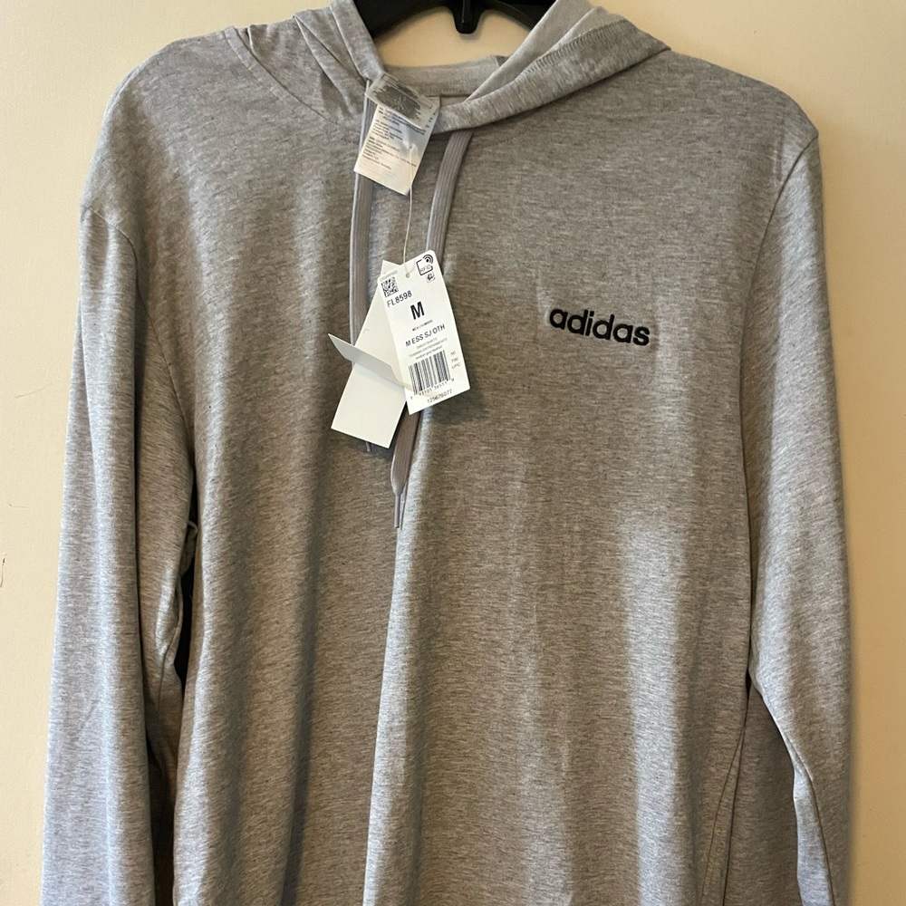 Mens Adidas Long Sleeve Hooded Shirt